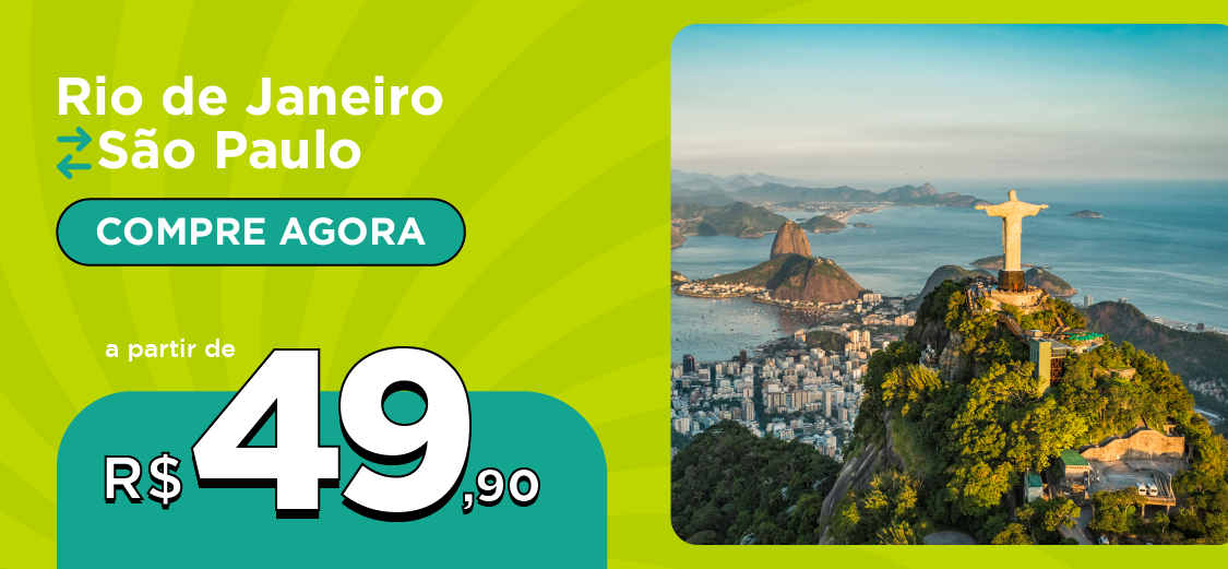 Passagens de onibus de Rio de Janeiro para São Paulo partir de R$49,90, clique para comprar agora!