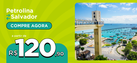 Passagens de onibus de Petrolina para Salvador-BA a partir de R$ 120,90, clique para comprar agora! 