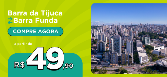 Passagens de onibus de Barra da Tijuca para Barra Funda a partir de 49,90, clique para comprar agora!