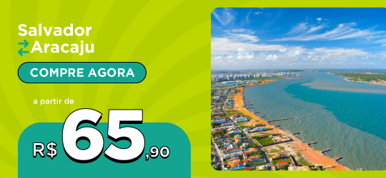Passagens de onibus de Salvador-BA para Aracaju-SE a partir de R$ 65,90 compre agora 