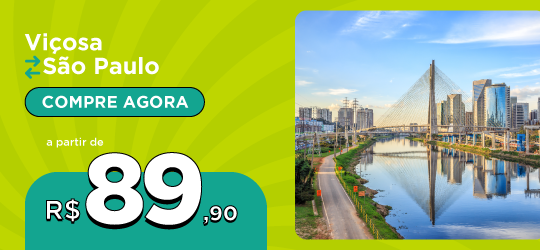 Passagens de onibus de Viçosa - MG para São Paulo - SP a partir de R$ 89,90 compre agora 