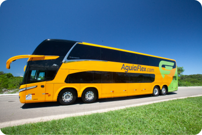 Imagem do ônibus G8 da Águia Flex