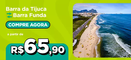 Passagens de onibus de Barra da Tijuca para Barra Funda a partir de 65,90, clique para comprar agora!