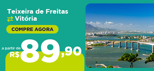 Passagens de onibus de Teixeira de Freitas para Vitória a partir de R$ 89,90, clique para comprar agora! 